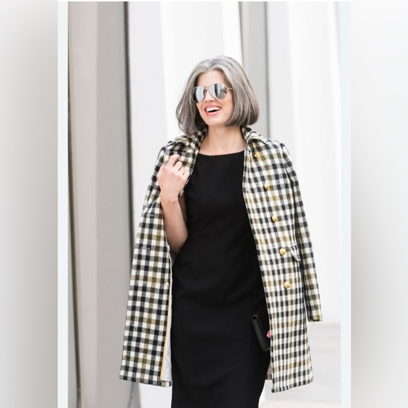 Apt. 9 Monochrome Check Trench Coat - Picture 9 of 12